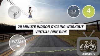 Exercise Bike Virtual Ride - 20 Minute Indoor Cycling Workout