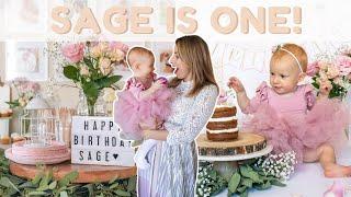 SAGE TURNS ONE  Homemade Smash Cake Setting Up Decorating + Party Outfits