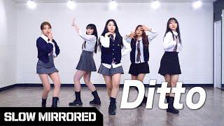 SLOW NewJeans 뉴진스 - Ditto  커버댄스 DANCE COVER  안무 배우기 느리게 거울모드 SLOW MIRROR MODE