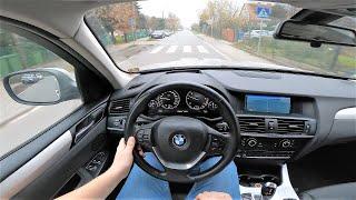 Bmw X3 F25 2.0d 143KM Automat 2014 POV Test Drive & Acceleration 0-100  4K #164