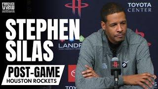 Stephen Silas Reacts to Monty Williams Embracing Him & Rockets Win After Paul Silas Passing