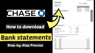 How to download Chase Bank Statements   How to get Chase Bank Transaction statement in CSVPDF