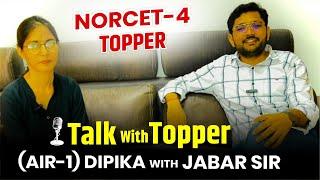 TALK WITH TOPPERAIR-1  NORCET-4 DIPIKA. INTERVIEW BY JABAR SIR. HOW MANY MARKS OF NORCET-4 TOPPER?