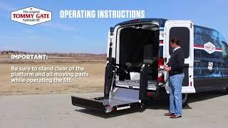 Tommy Gate - Commercial Van Liftgate - V2 Series Operation