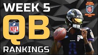 WEEK 5 QB RANKINGS TIERS ALL TEAMS