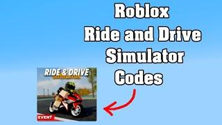 Roblox Ride and Drive Simulator Codes  