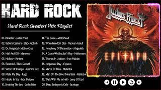 HARD ROCK - Best Hard Rock 70s 80s 90s Playlist - Judas Priest Iron Maiden Manowar Mötley Crüe...