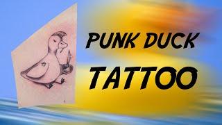 Punk Duck  Back Shoulder Piece  Timelapse Tattoo  4K