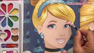 Sách trang điểm và hình dán cho công chúa Disney xinh đẹp Sticker princess Chim Xinh channel