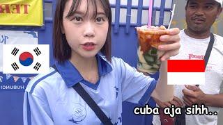 Korean girl  travel alone to INDONESIA  for first time