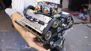 Miniature V8 Engine Runs like the Real Thing - 78cc DOHC 6HP