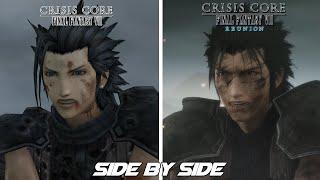 Crisis Core Final Fantasy VII Reunion - Zack Ending Comparison - Original vs Reunion - Side by Side