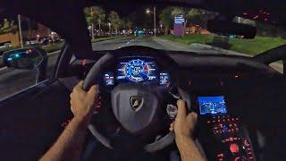 Lamborghini Aventador LP780-4 Ultimae POV Night Drive 3D AudioASMR