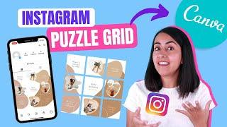 How to make an INSTAGRAM PUZZLE feed with Canva - FREE fun and easy