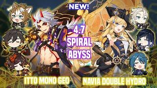 C0 Itto Mono Geo & C1 Navia Double Hydro - 4.7 Spiral Abyss  Genshin Impact