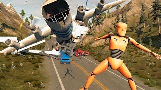 Plane Crashes with Dummies 5 - BeamNg Drive