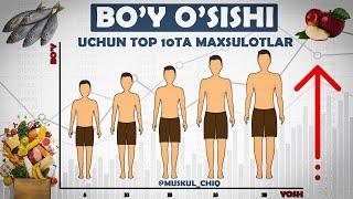 Boy ostirish uchun top 10 ta maxsulotlar... #biseps #muskulchiq #foydali #boyostirish