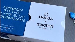 Omega X Swatch Super Blue Moon Moonphase Moonswatch