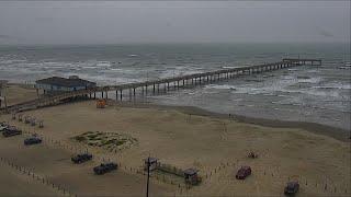 Port Aransas Texas live surf during Solar Eclipse 2024