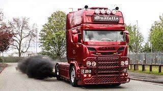 920HP DAVID A. GUATELLA TRANSPORT SCANIA R620 V8 VERY LOUD OPEN PIPE + GREEK TURBO SOUNDS ONBOARD