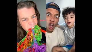 Sour Baby Reacts to Man Eating Rainbow Ramen 