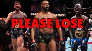 UFC Fighters that I want to LOSE their next fight every division