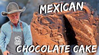 Mexican Chocolate Cake  Triple Decker all in Dutch Ovens #birthdaycake #chocolatecake