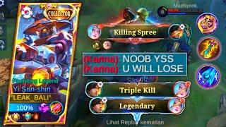 YI SUN SHIN VS KARINA FASTHAND VS ONE HIT HACK WHO WILL WIN?? -MLBB