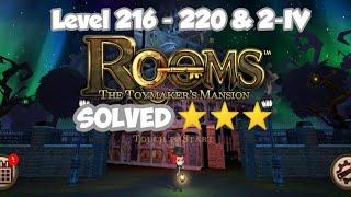 ROOMSThe Toymakers Mansion - 3 Stars Mansion 2 #Part5 - Level 216 - 220 & 2-IV - 2021Walkthrough