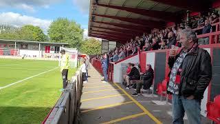 FC United v Curzon Ashton FA Cup qualifier.Minutes silence for the Queen.