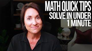 Math Quick Tips  Solve in under 1 min  Slope  Functions  Proportions  Kathleen Jasper