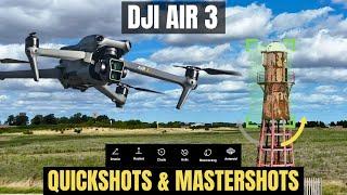 Create PRO DJI Air 3 Video -  Quickshots + Mastershots Tutorial for Beginners