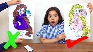 تحدي التلوين ب3 الوان  لونت روبانزل و عنكبوت  3 Marker Challenge  rapunzel & spider