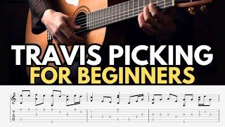 Learn travis picking with this simple two chord fingerstyle exercise.