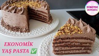 FIRINSIZ  EKONOMİK  KOLAY  YAŞ PASTA TARİFİ