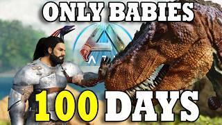 Can I Survive Hardcore Island taming only babies?  The Ultimate 100 days  Ark Survival Ascended