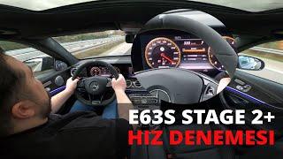 Stage 2+ Mercedes E63S ile hız denemesi yaptık - 820hp Launch control & Topspeed test ettik