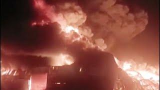 Massive Fire Breaks Out At Warehouse In Rajasthans Alwar