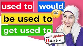 USED TO vs. WOULD  USED TO  BE USED TO  GET USED TO English Grammar Lesson