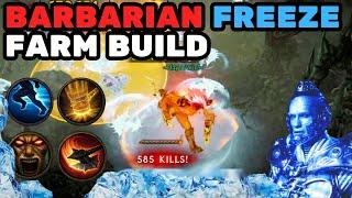 Barbarian BEST FAST FARM BUILD Beginner Friendly Chill Freeze & Shatter Diablo Immortal