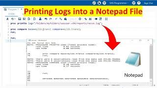 How to Export the SAS Logs in a Text or Notepad File Automatically