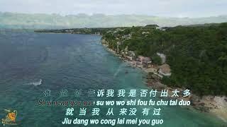 忘了你 忘了我 Wang Le Ni Wang Liao Wo Male Version - Karaoke mandarin with drone view