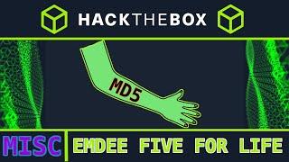 Emdee Five for Life easy HackTheBox Misc Challenge BeautifulSoup  Burp Intruder