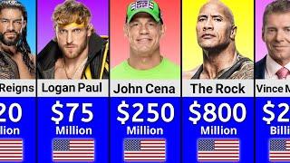 Comparison Richest WWE Wrestlers 2024