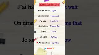 Learn basic sentences in French #shorts #learnfrench