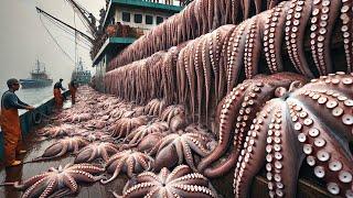 Korean Fishermen Catch And Process Thousands Of Tons Of Octopus And Blue Crabs This Way