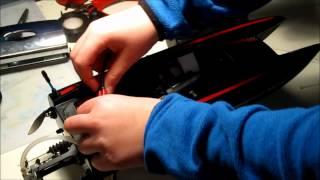 Centurion Mini Brushless Catamaran Boat motor and servo test