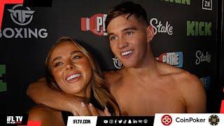 BEN WILLIAMS AND GIRLFRIEND KELLISE CADDIS REACT TO HIS CONTROVERSIAL STOPPAGE WIN v WARREN SPENCER