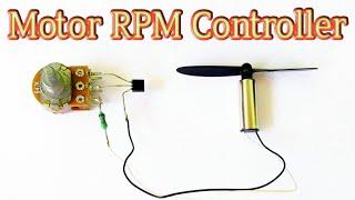 Motor speed controller using BC557 transistor