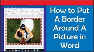 How to put a border around a picture in word